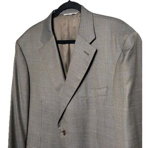 Canali 2-Buttton Houndstooth Blazer $100% Wool Made in Italy ITA Size 58 / US 48